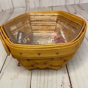 Longaberger Small 6 inch Basket with Clear Interior Liner